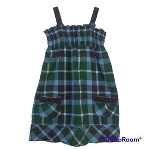 Mossimo Supply Co Green Purple Plaid Dress Size Girls XS 4/5